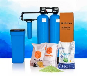 Premium whole house filtration system with softener