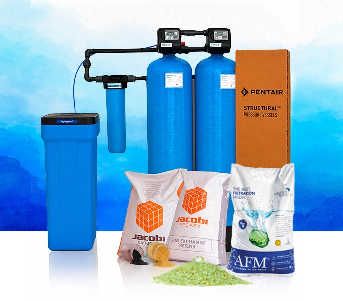 Premium whole house filtration system with softener